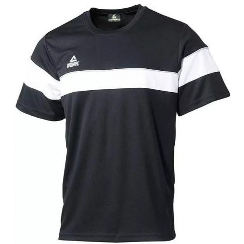 Peak Striped Warm Up Tee Black  L