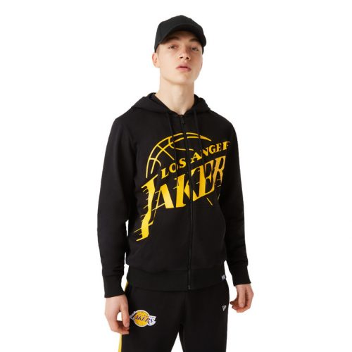 New Era Los Angeles Lakers Enlarged Logo Hoodie  2XL