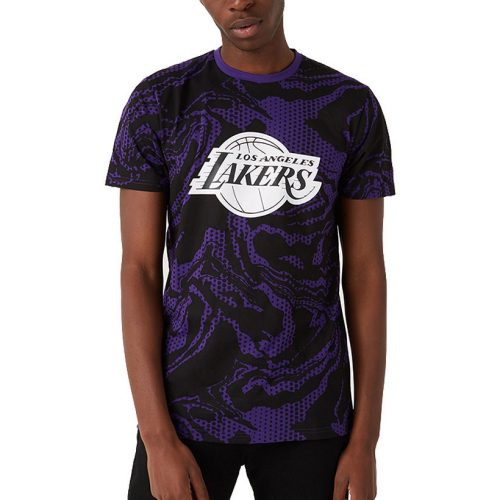 New Era Los Angeles Lakers Oil Slick Tee   M