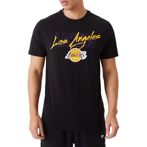 New Era Los Angeles Lakers Script Tee  L