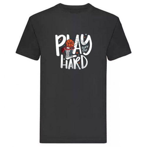 Play Hard Basketball Tee Black   2XL